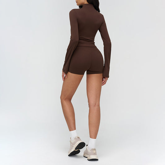 Wholesale Stand-up collar yoga jacket + | Wonderxfans bulk activewear