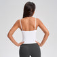 Wholesale contrasting color open-back tank tops