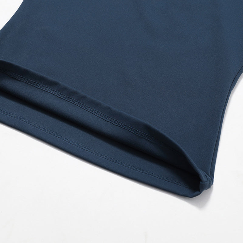 Top de ioga de manga longa escovada + shorts de cintura alta.