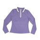 Colorblock polo collar sports top