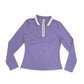 Colorblock polo collar sports top