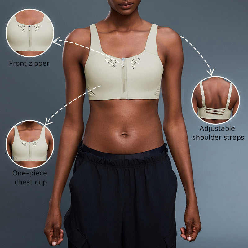 Zip-Front Sports Bra
