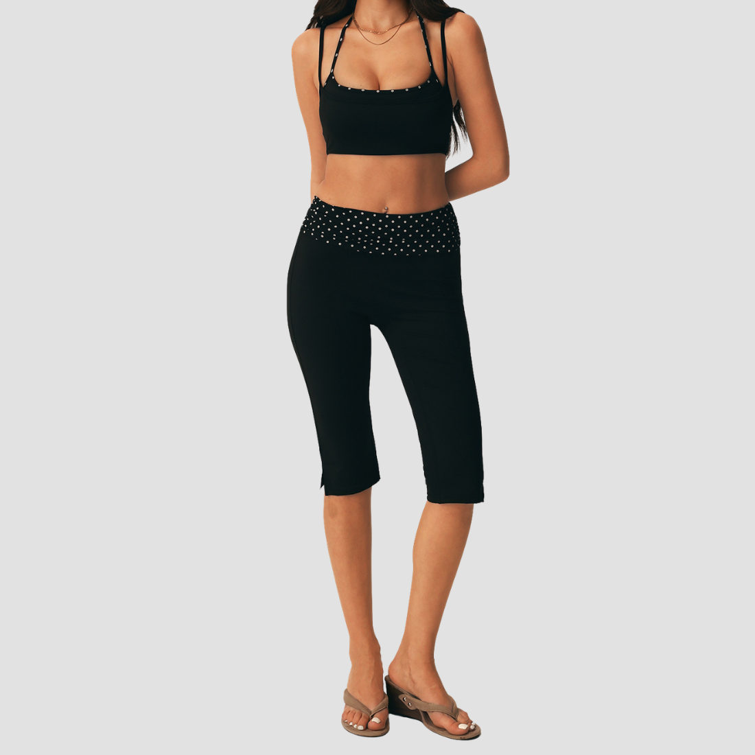 Wholesale Women's Polka Dot Yoga Set – Bra + Fitted Bottoms
