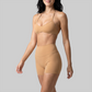 Wholesale Naked-Feel Halter Sports Bra + High Elasticity Fitness Shorts