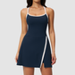 Wholesale Women's Open-Back Yoga Dress – Seam-Detail Naked-Feel Sports Fitness Dress