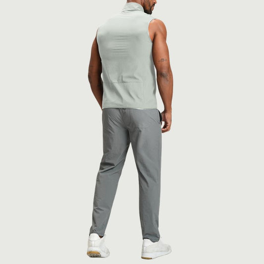 Wholesale mens stand collar zip tank | Wonderxfans bulk activewear