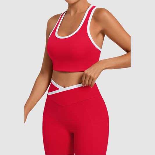 Wholesale U-neck white border sports vest | Wonderxfans bulk activewear