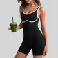 Women's V-neck seamless U-shaped back outdoor yoga jumpsuit