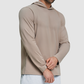 Wholesale Men's Hooded Long Sleeve Athletic Top – Moisture-Wicking Gym Fitness Training Shirt