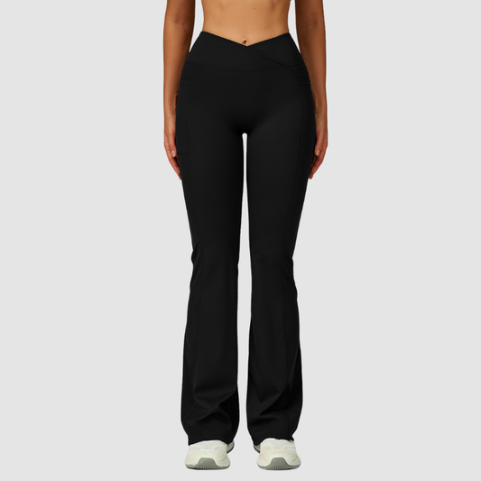 Wholesale women's solid color flared pants | Wonderxfans bulk activewear