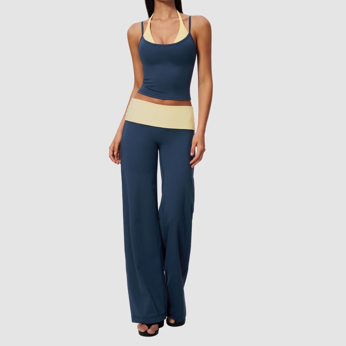 Wholesale Women’s Halter Tank & Wide-Leg Yoga Pants Set
