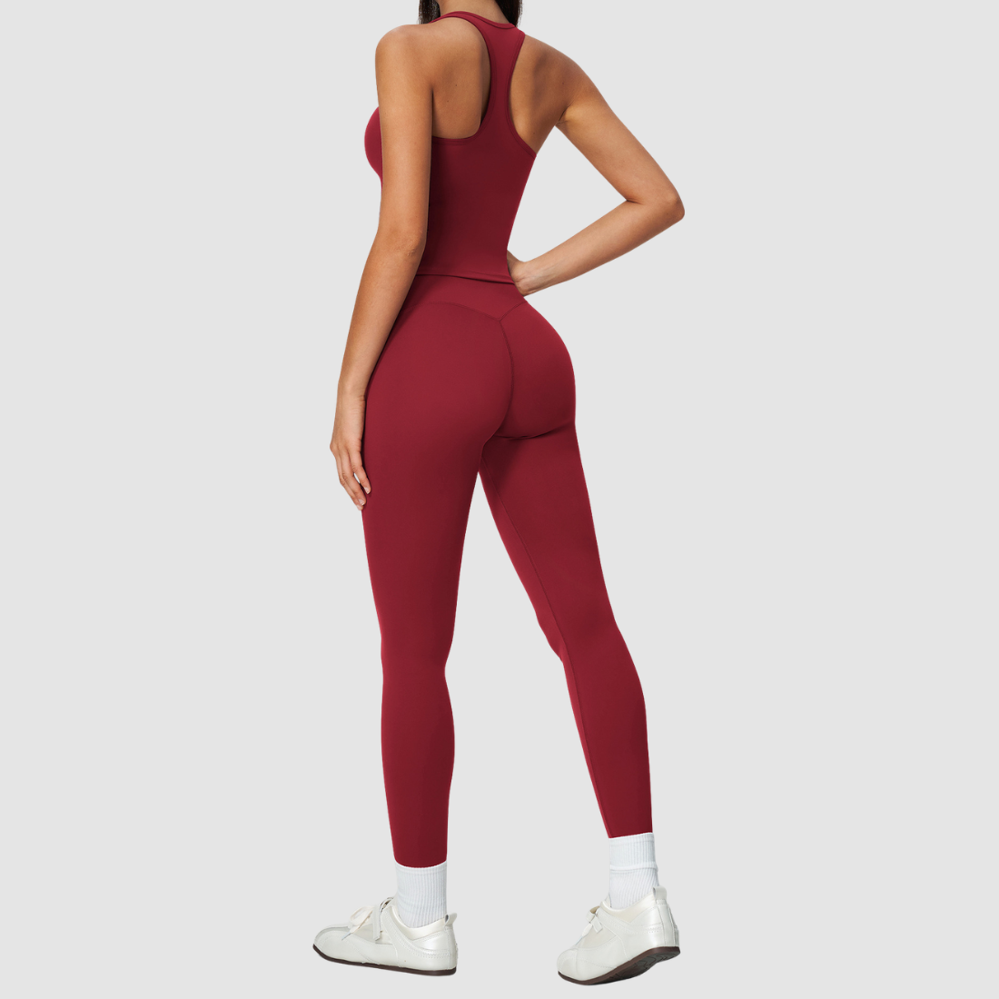 Wholesale Women's Nylon Spandex Pilates Set – Tank & Leggings