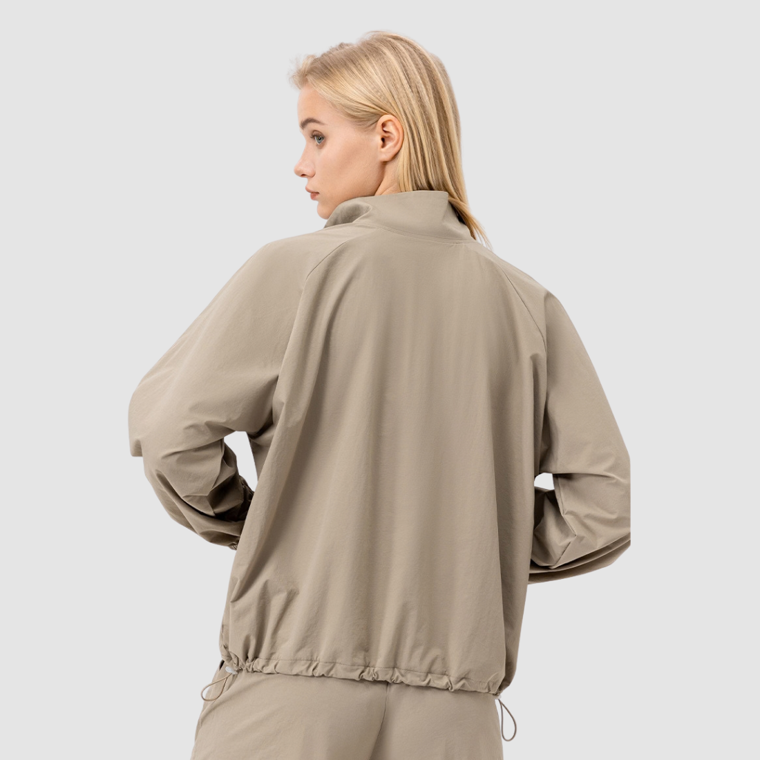 Wholesale Women's Loose Stand-Collar Half-Zip Sports Pullover