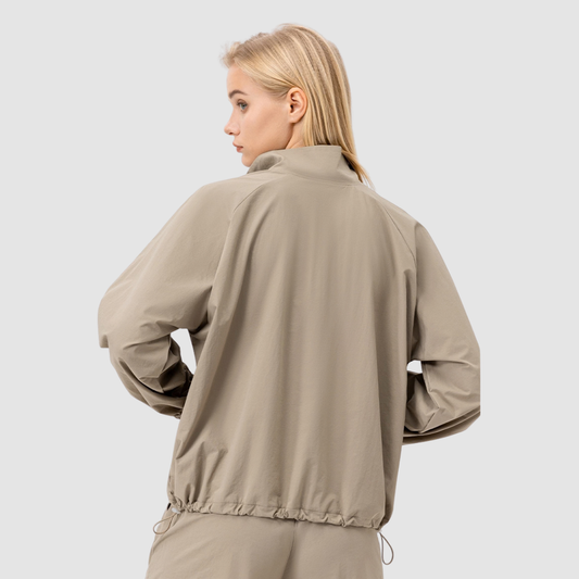 Wholesale Women's Loose Stand-Collar Half-Zip Sports Pullover