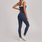 Wholesale Women's Quick-Dry Yoga Set Sleeveless Sports Bra & Capri Pants with Chest Pad