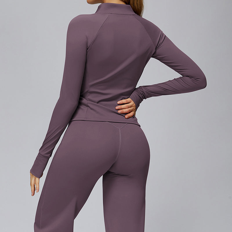 Zippered tight quick-drying sports jacket