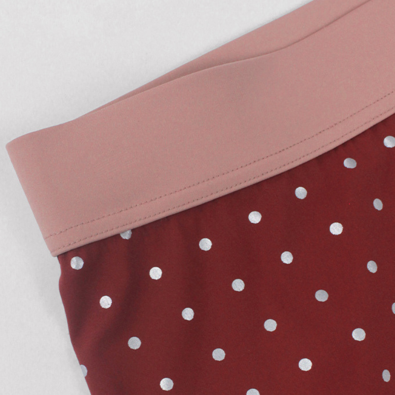 Wholesale polka dot print patchwork leggings
