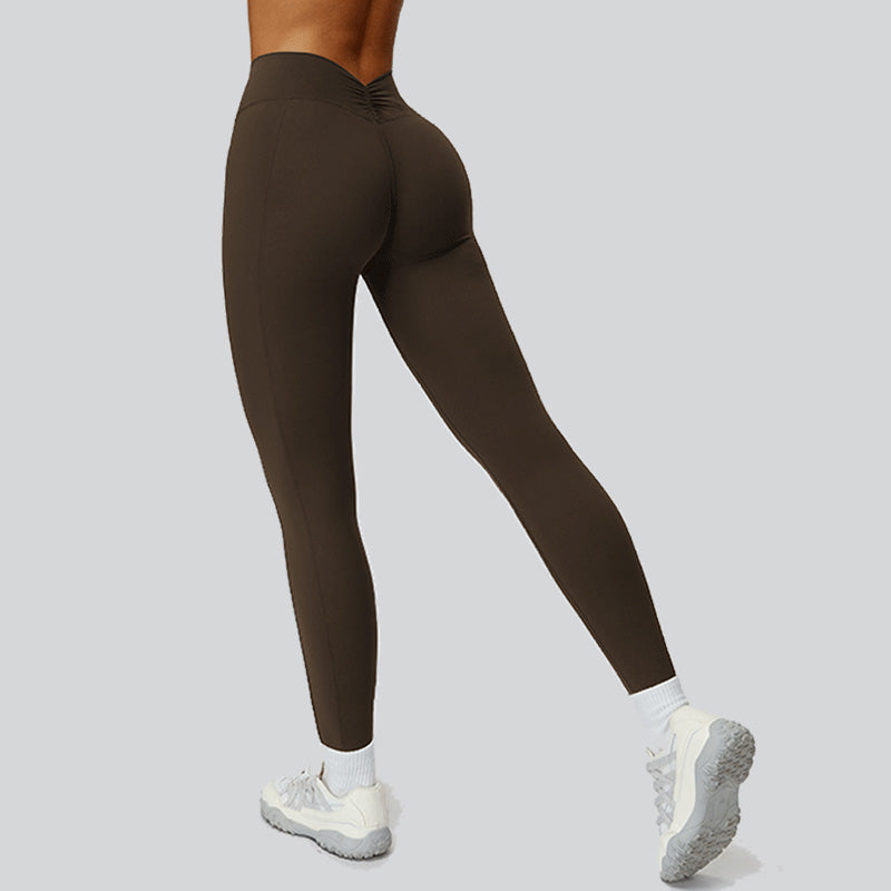 High-waisted, hip-lifting, slimming sports leggings