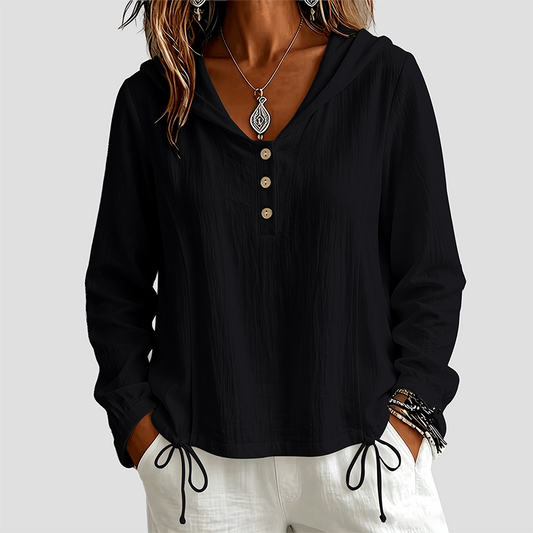 Wholesale Women's Fashion Casual Button Hooded Long Sleeve Shirt – European style fashion casual shirt