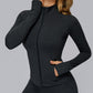 Zippered tight quick-drying sports jacket