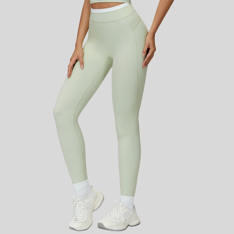 Contrast-colored sport leggings