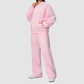 Wholesale Women's Warm Fleece-Lined Hooded Sweatshirt & Sweatpants Set