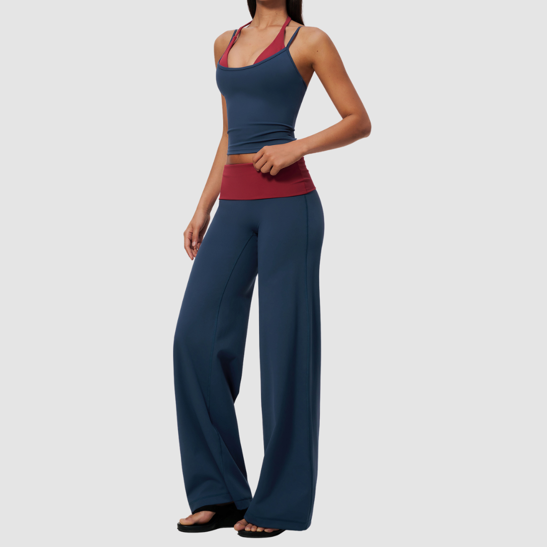 Wholesale Women’s Halter Tank & Wide-Leg Yoga Pants Set