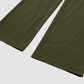 Wholesale Women's Brushed Yoga Set: Long-Sleeve Crop Top & Foldover Wide-Leg Pants