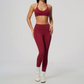 Wholesale Women's Activewear Brushed Padded Bra & Fitted Long-Pants Yoga Set