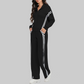 Wholesale Women's Side Stripe Long Sleeve Sweatshirt & Jogger Pants Set