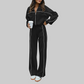 Wholesale Women's Zip-Up Long Sleeve Hoodie & Jogger Pants Tracksuit Set