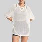 Wholesale Women's Mesh Oversized Yoga Cover-Up T-Shirt