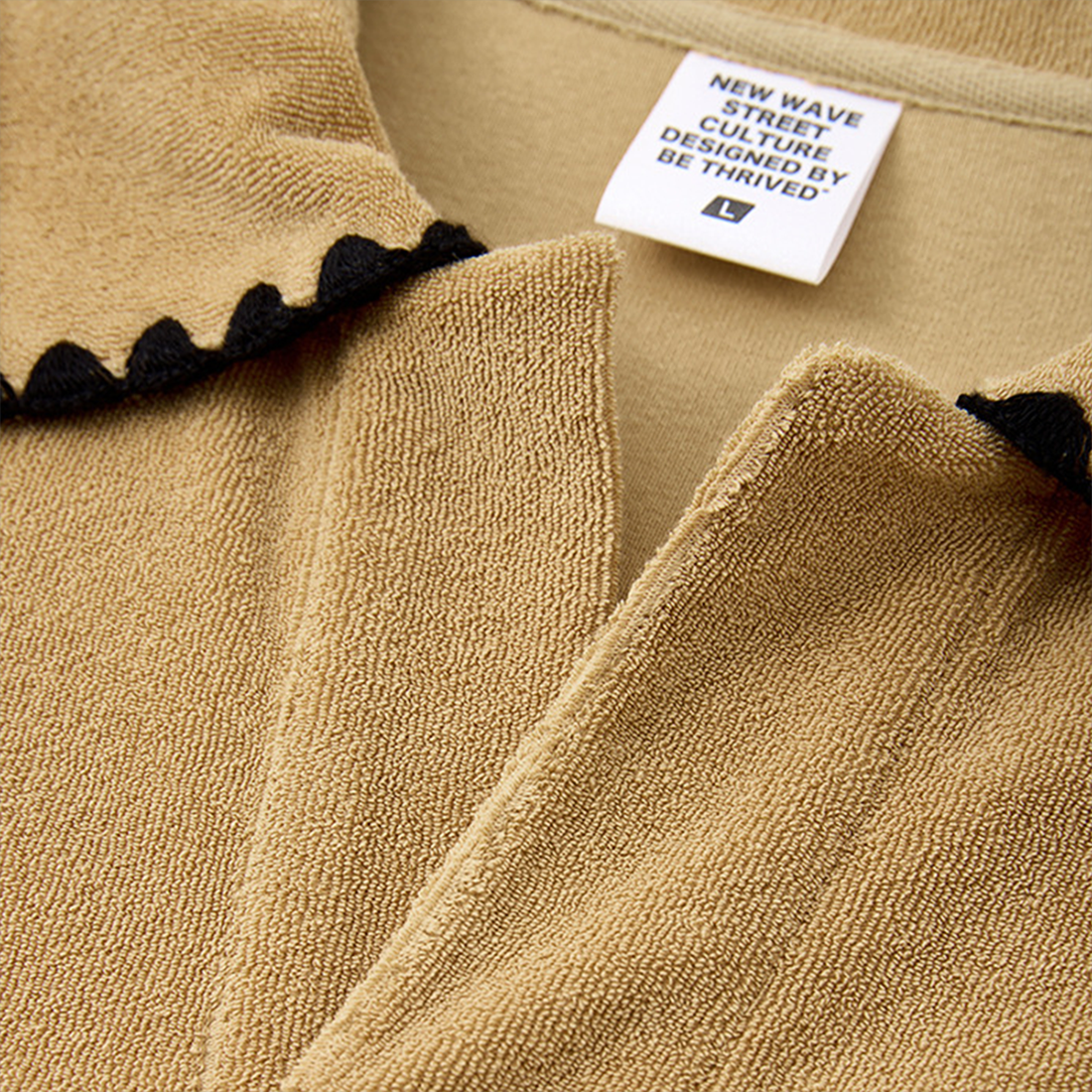Wholesale Vintage Fleece Polo Sweatshirt – Heavyweight Loose Pullover