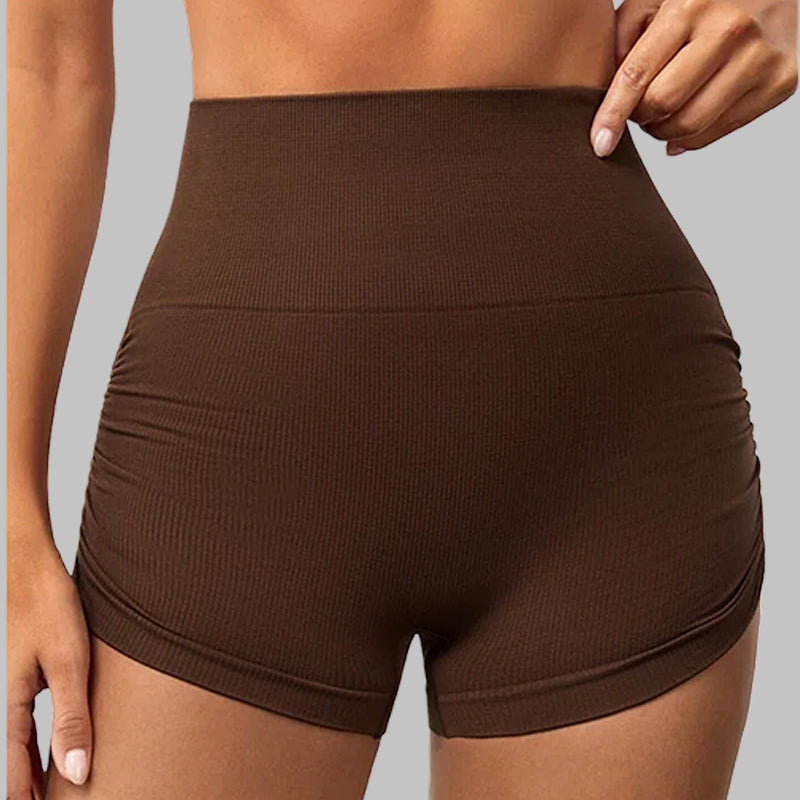 Side-pleated sport shorts