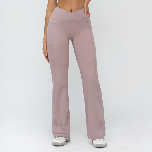 Wholesale women's solid color flared pants | Wonderxfans bulk activewear