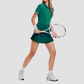 Wholesale New Sports Set for Women High Elastic Slimming Yoga Tennis Skirt Outdoor Running Lapel POLO Shirt Fitness Wear