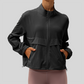 Women's Outdoor Windbreaker Loose Casual Yoga Jacket with Stand Collar