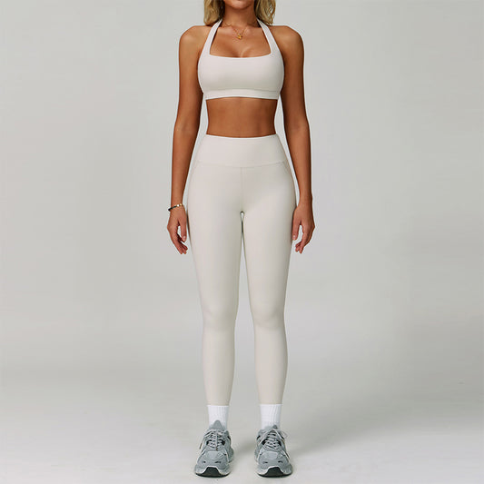 Wholesale Halter Sports Bra + High-waisted | Wonderxfans bulk activewear
