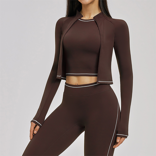 Zippered tight quick drying sports jacket