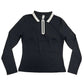 Colorblock polo collar sports top