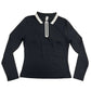 Colorblock polo collar sports top