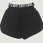 Wholesale Women's Quick-Dry Letter Waistband Yoga Shorts – Anti-Exposure Lined Running Sports Shorts with Pockets