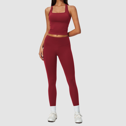 Wholesale Women's Nylon Spandex Pilates Set – Tank & Leggings