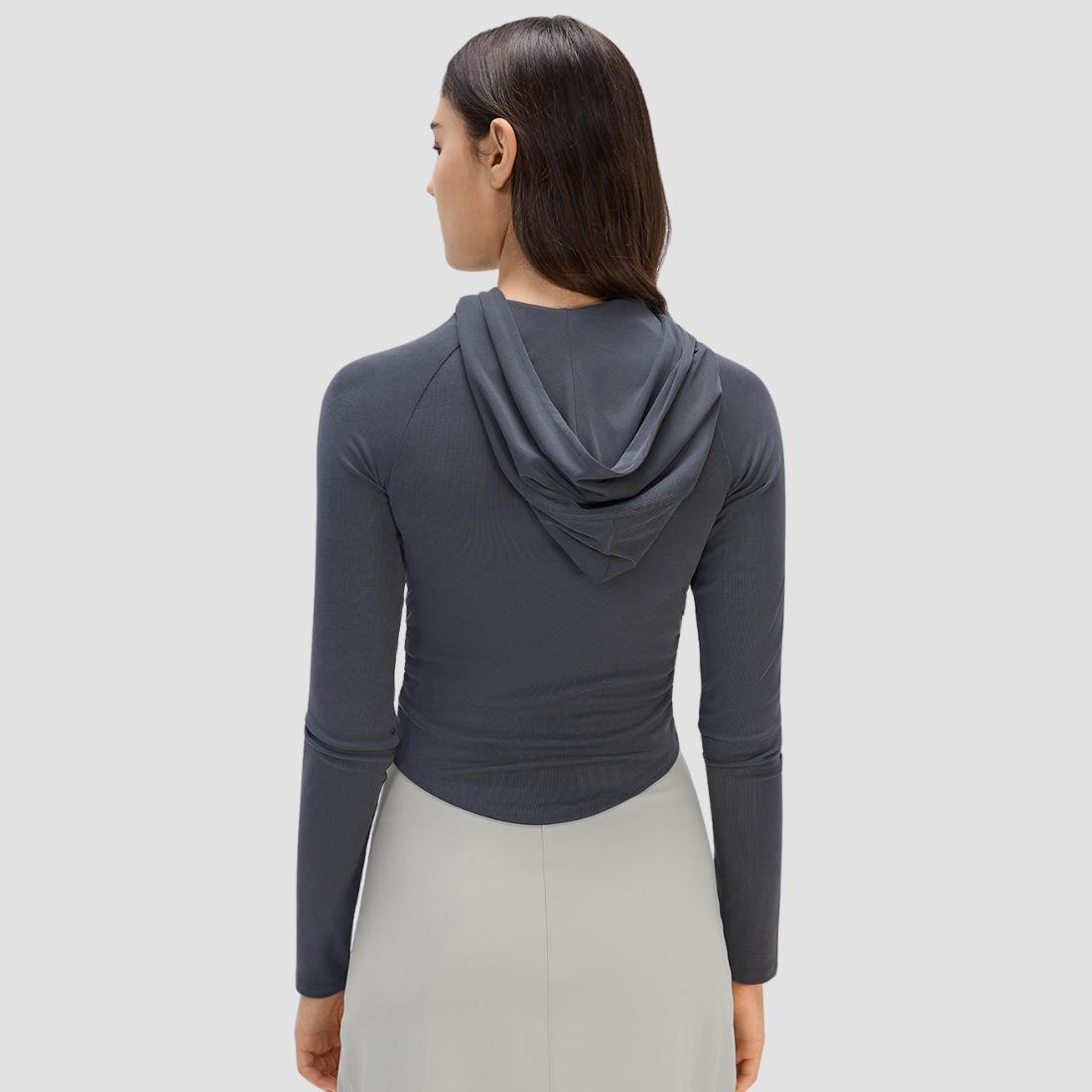 Wholesale Women's Long-Sleeve Hooded Sweatshirt Yoga Top