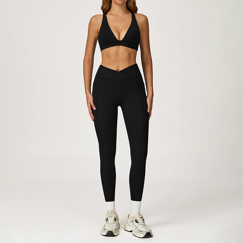 SPORTS BRA + HIGH WAIST LEGGINGS 2-PIECE SET