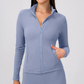 Wholesale Women's Activewear Fleece-Lined Zip Pocket Yoga Jacket