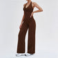 Wholesale open-back tank top + loose wide-leg pants