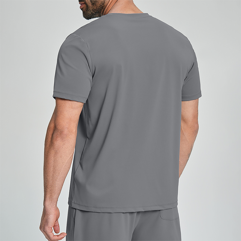Wholesale Men's Drop-Shoulder Round-Neck Athletic T-Shirt – Breathable Workout Tee