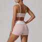 Wholesale Wave Point Quick Dry Naked Feel Vest+High Waist Short Set (Pre-sale)