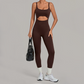 Wholesale Women's Sleeveless Crop Top Back Zip Yoga Bodysuit